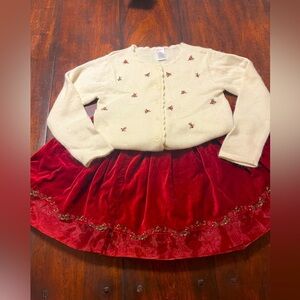 VHTF 2005 Gymboree Traditions Cardigan and Skirt Set Size 8